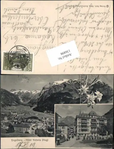 136898,Engelberg Hotel Victoria Hug Tolle seltene Karte Kt Luzern