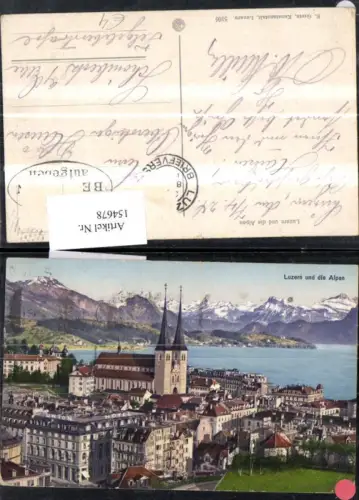 154678,Luzern u. d. Alpen 1924 Kt Luzern