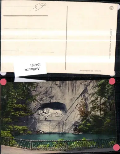 154691,Luzern Löwendenkmal Detailansicht Kt Luzern