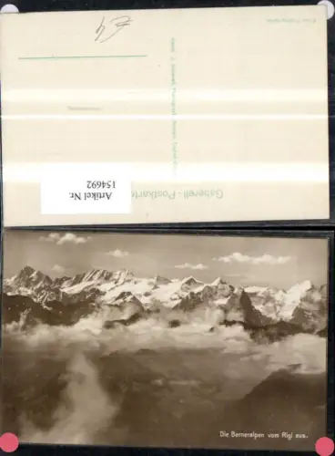 154692,Die Berneralpen v. Rigi aus Vierwaldstättersee Kt Luzern