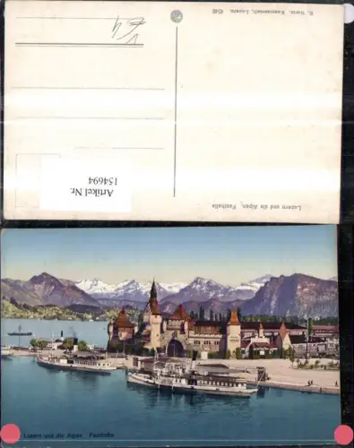154694,Luzern und die Alpen Festhalle Dampfer Pilatus pub E Goetz Kt Luzern