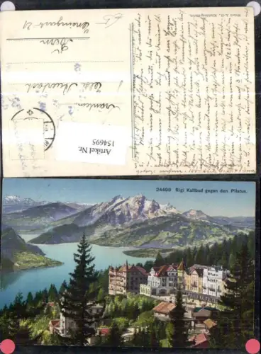 154695,Rigi und Kaltbad gegen den Pilatus Kt Luzern
