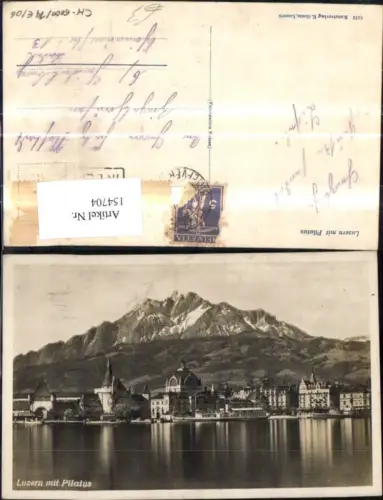 154704,Luzern m. Pilatus Kt Luzern