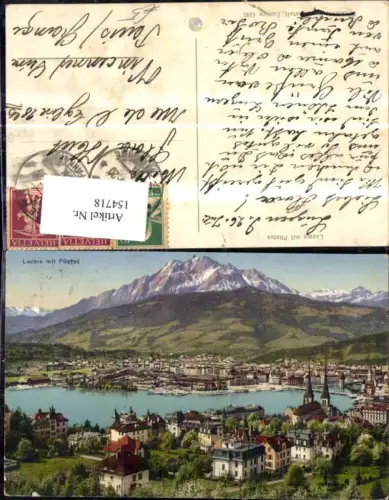 154718,Luzern m. Pilatus 1929 Kt Luzern