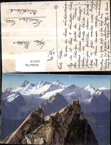 154719,Pilatus Kulm Tomlishorn m. Blick a. Berneralpen Gipfelansicht Kt Luzern