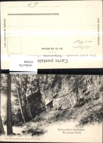 155548,Schloss Hotel Hertenstein Gr. Grotte Weggis Luzern Vierwaldstättersee Kt Luzern