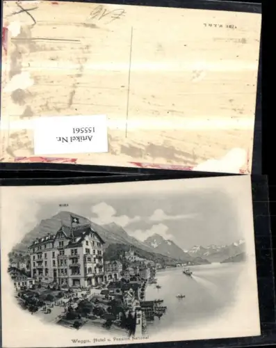 155561,Weggis Hotel u. Pension National Vierwaldstättersee Kt Luzern