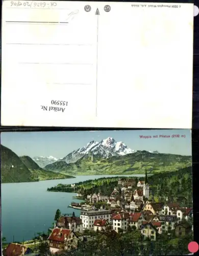 155590,Weggis m. Pilatus Vierwaldstättersee Kt Luzern