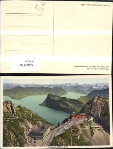 155592,Pilatuskulm Ansicht Bergstation Berghotel Vierwaldstättersee pub E Goetz 4388 Kt Luzern