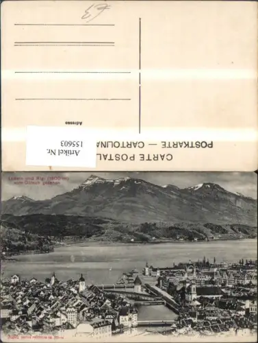 155603,Luzern u. Rigi v. Gütsch gesehen