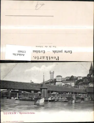 155605,Luzern Ansicht Spreuerbrücke