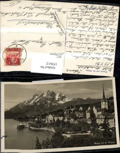 155612,Weggis u. d. Pilatus 1929 Vierwaldstättersee Kt Luzern