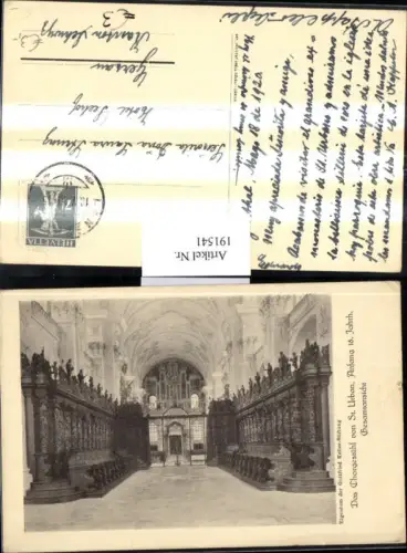 191541,Das Chorgestühl von St. Urban Anfang 18. Jahrh. Innenansicht Kt Luzern