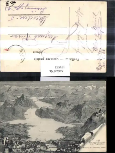 191543,Vierwaldstättersee a. d. Vogelschau Luzern Stanserhorn Rigi Meggen Engelberg Kt Luzern