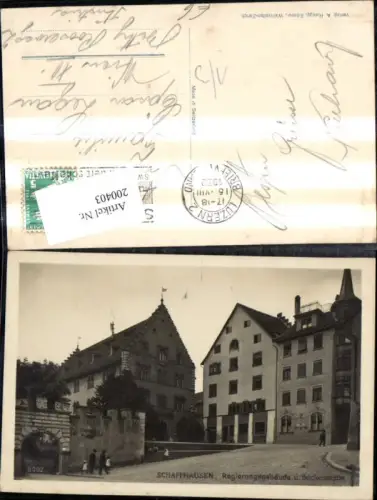 200403,Schaffhausen Regierungsgebäude u. Beckenstube Foto Ak Kt Luzern