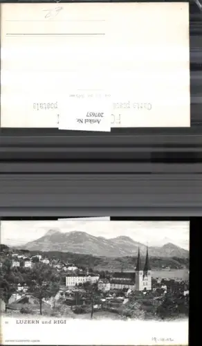 207657,Luzern Teilansicht u. Rigi Kirche
