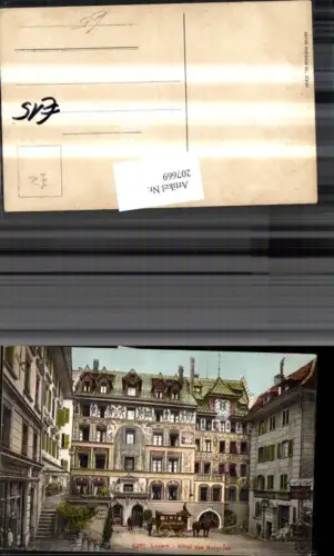 207669,Luzern Hotel des Balances Pferdekutsche Kutsche