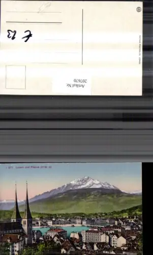 207670,Luzern Teilansicht Kirche u. Pilatus