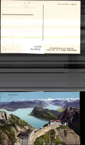 207674,Pilatus Kulm m. Hotels m. Blick auf Vierwaldstättersee See pub E. Goetz 4388 Kt Luzern