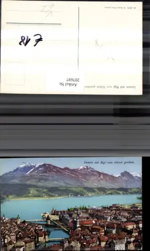 207697,Luzern Teilansicht m. Rigi vom Gütsch gesehen pub E. Goetz 4978