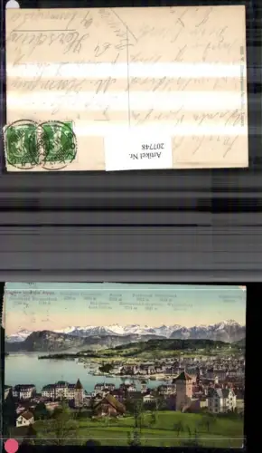207748,Luzern Teilansicht u. d. Alpen Brisen Ruchstock Bürgenstock