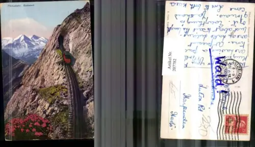 207782,Pilatusbahn Bergbahn Eselwand u. Berneralpen Kt Luzern pub E. Goetz 4287