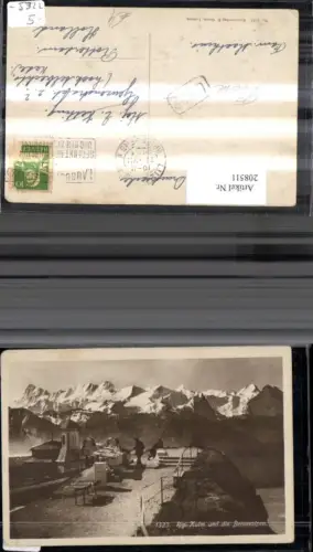 208511,Rigi-Kulm u. d. Berneralpen Kirche pub E. Goetz 1323 Kt Luzern