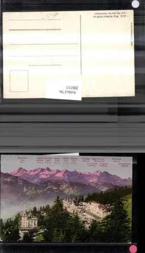 208513,Rigi-Kaltbad u. d. Berner Alpen Trugberg Eiger Mönch Jungfrau Wetterhorn Kt Luzern