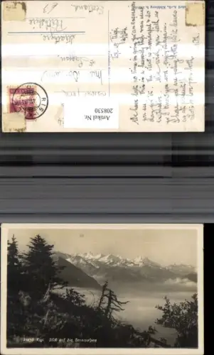 208530,Rigi Blick auf d. Berneralpen Nebelmeer Kt Luzern