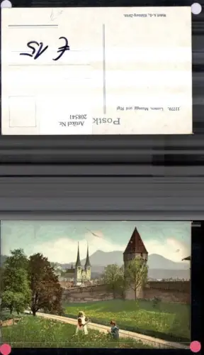 208541,Luzern Musegg Kirche u. Rigi