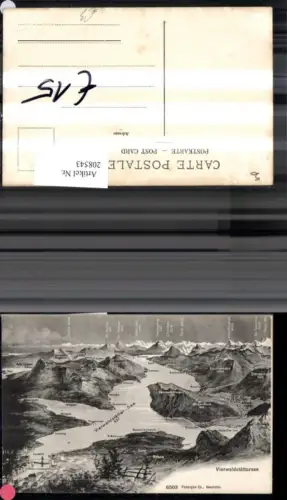 208543,Vierwaldstättersee See aus d. Vogelschau Luzern Stansstad Stans Gersau Vitznau Weggis Kt Luzern