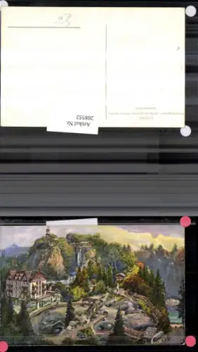 208552,Künstler AK Orell Füssli Luzern Gletschergarten Totale