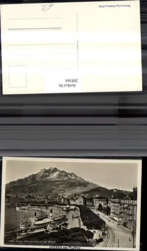 208564,Luzern Teilansicht Schweizerhofquai u. Pilatus Dampfer