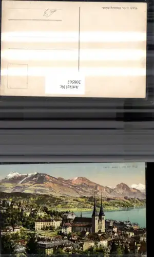 208567,Luzern Teilansicht Kirche u. d. Rigi