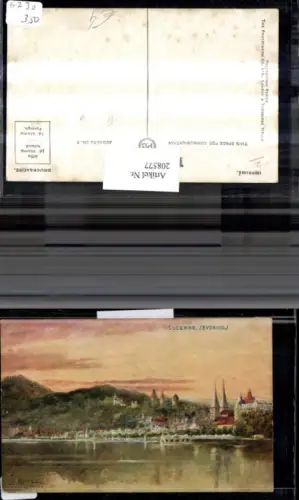 208577,Künstler AK Lucerne Luzern Teilansicht