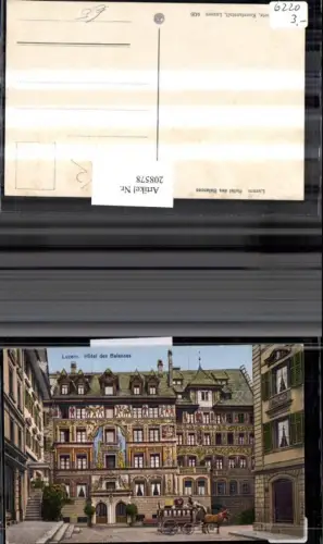208578,Luzern Hotel des Balances Pferdekutsche Kutsche pub E. Goetz 4426