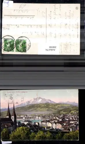 208580,Luzern Totale Kirche u. Pilatus