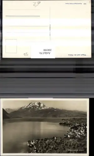 208590,Weggis Totale u. d. Pilatus pub E. Goetz 2662 Kt Luzern