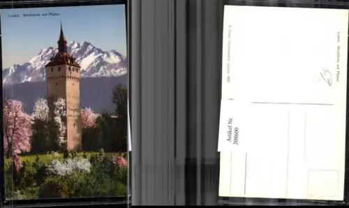 208600,Luzern Wachtturm Turm u. Pilatus pub E. Goetz 4191