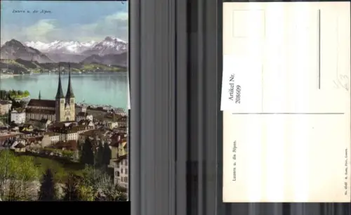 208609,Luzern Teilansicht u. d. Alpen pub E. Goetz 4549