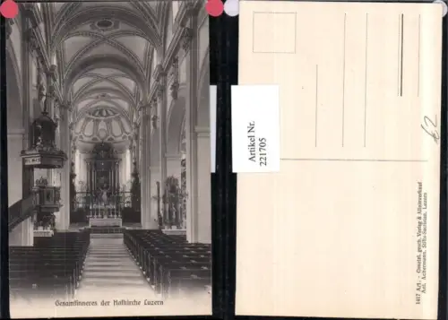 221705,Luzern Hofkirche Kirche Innenansicht