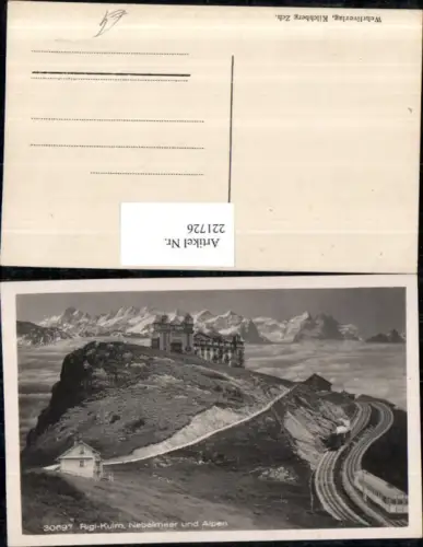 221726,Rigi-Kulm Nebelmeer u. Alpen Kt Luzern