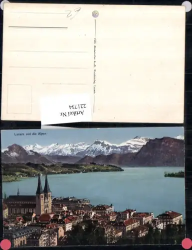 221734,Luzern Teilansicht u. d. Alpen