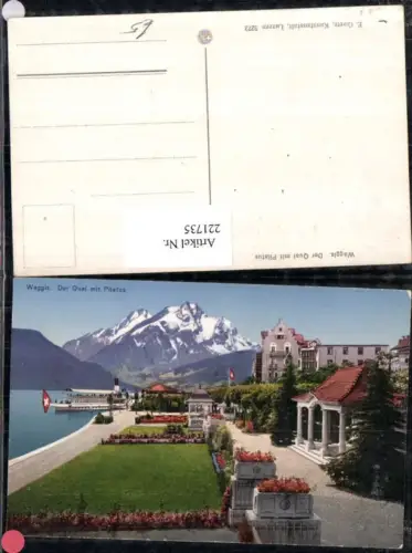 221735,Weggis Der Quai m. Pilatus pub E. Goetz 5272 Kt Luzern
