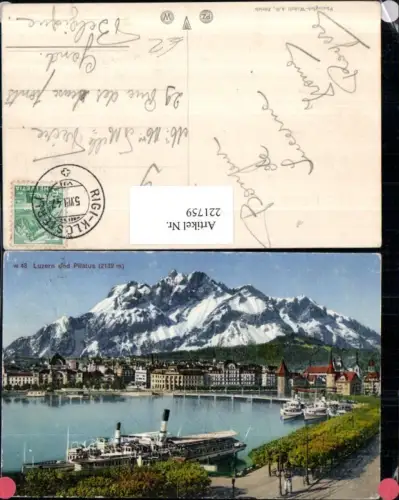 221759,Luzern Teilansicht u. Pilatus Dampfer