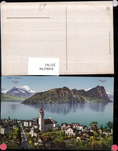 221761,Vitznau Teilansicht m. Bürgenstock Kt Luzern