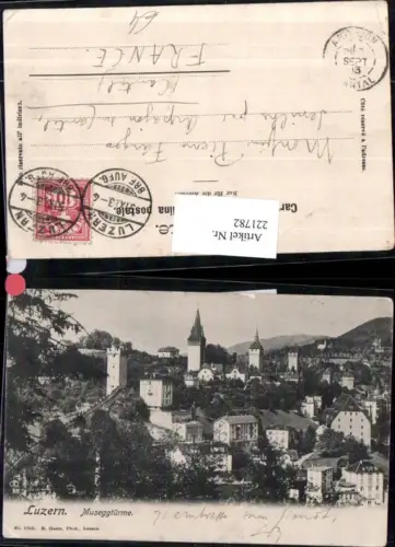 221782,Luzern Museggtürme Türme pub E. Goetz 1755