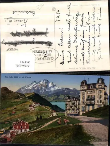 241741,Rigi-Kulm Hotel m. Pilatus pub E. Geotz 5531 Kt Luzern