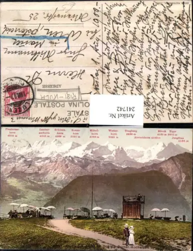 241742,Rigi-Kulm u. d. Berner Hochalpen Kt Luzern