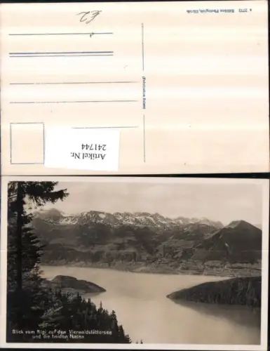 241744,Blick v. Rigi auf d. Vierwaldstättersee und d. Beiden Nasen Kt Luzern